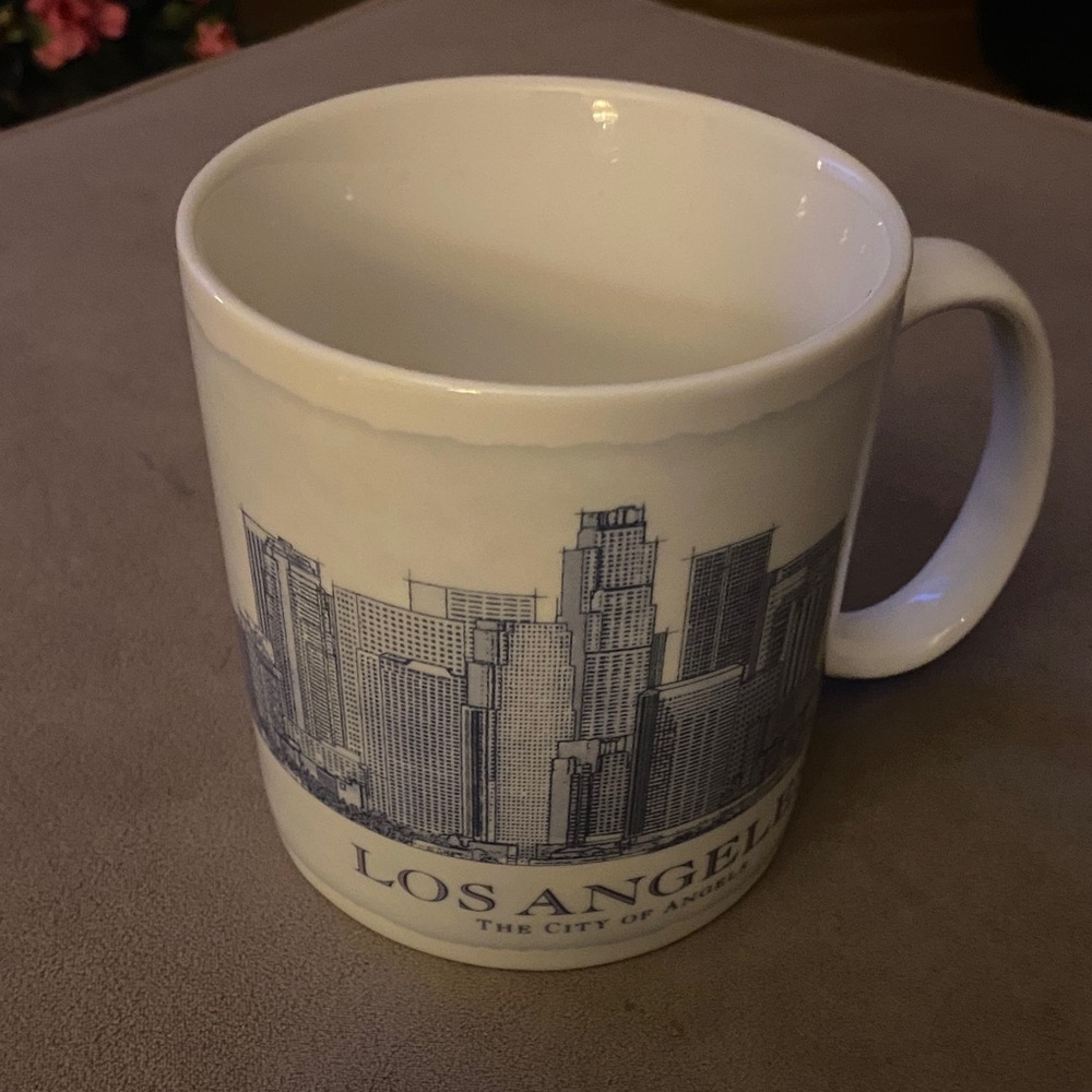 Starbucks Los Angeles Skyline Blue and White Mug